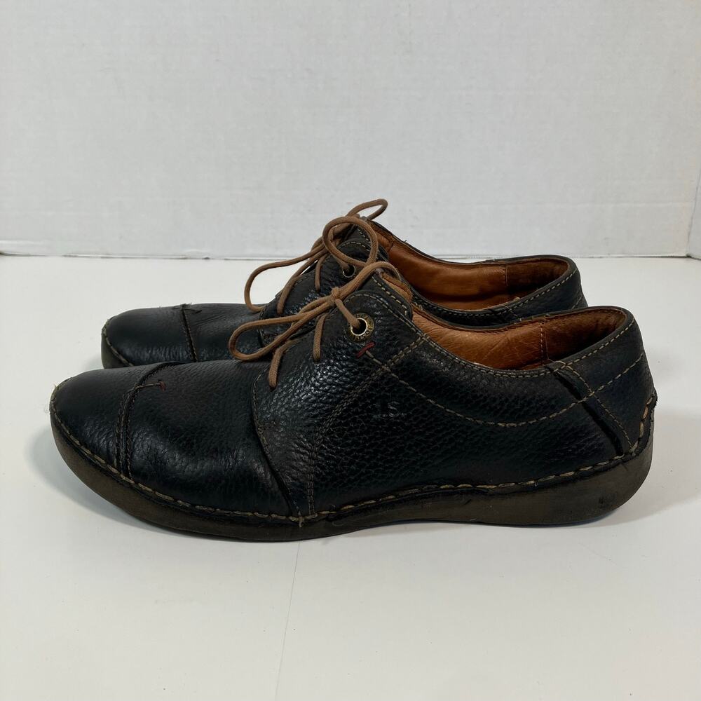 Josef Siebel Fergey 20 Lace-up Leather Oxford Sneakers Comfort Shoes in Black